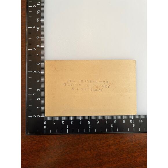 Antique CDV Carte de Visite Photography Sepia JB Anderson Monticello IN Baby SEE - Picture 5 of 5